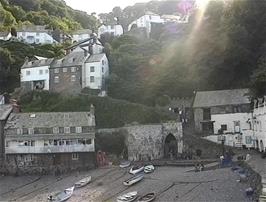 Looking back to Clovelly from the harbour